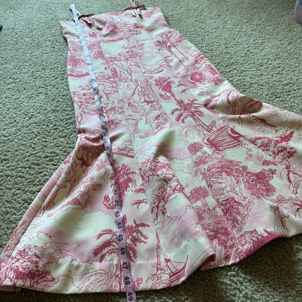 Mestiza New York Calista Midi Dress 10 Pink/Ivory Tropical Toile NWT - Picture 12 of 15